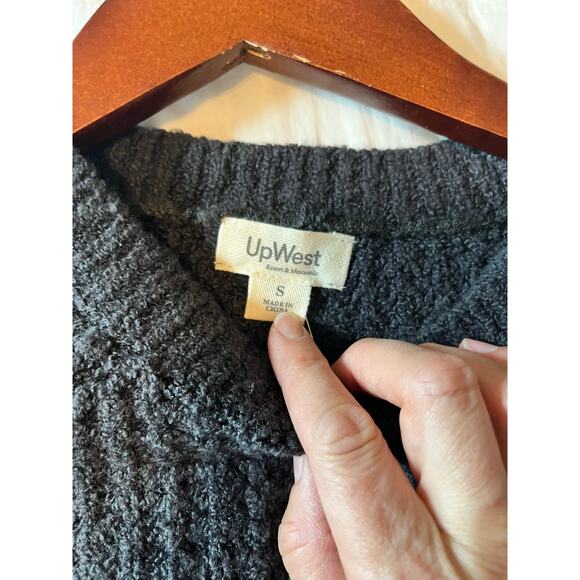 UpWest‎ Sweater Dress Sz M, Cozy Crew Neck Cabin-core Knit Wool Blend- Preppy - Picture 9 of 9